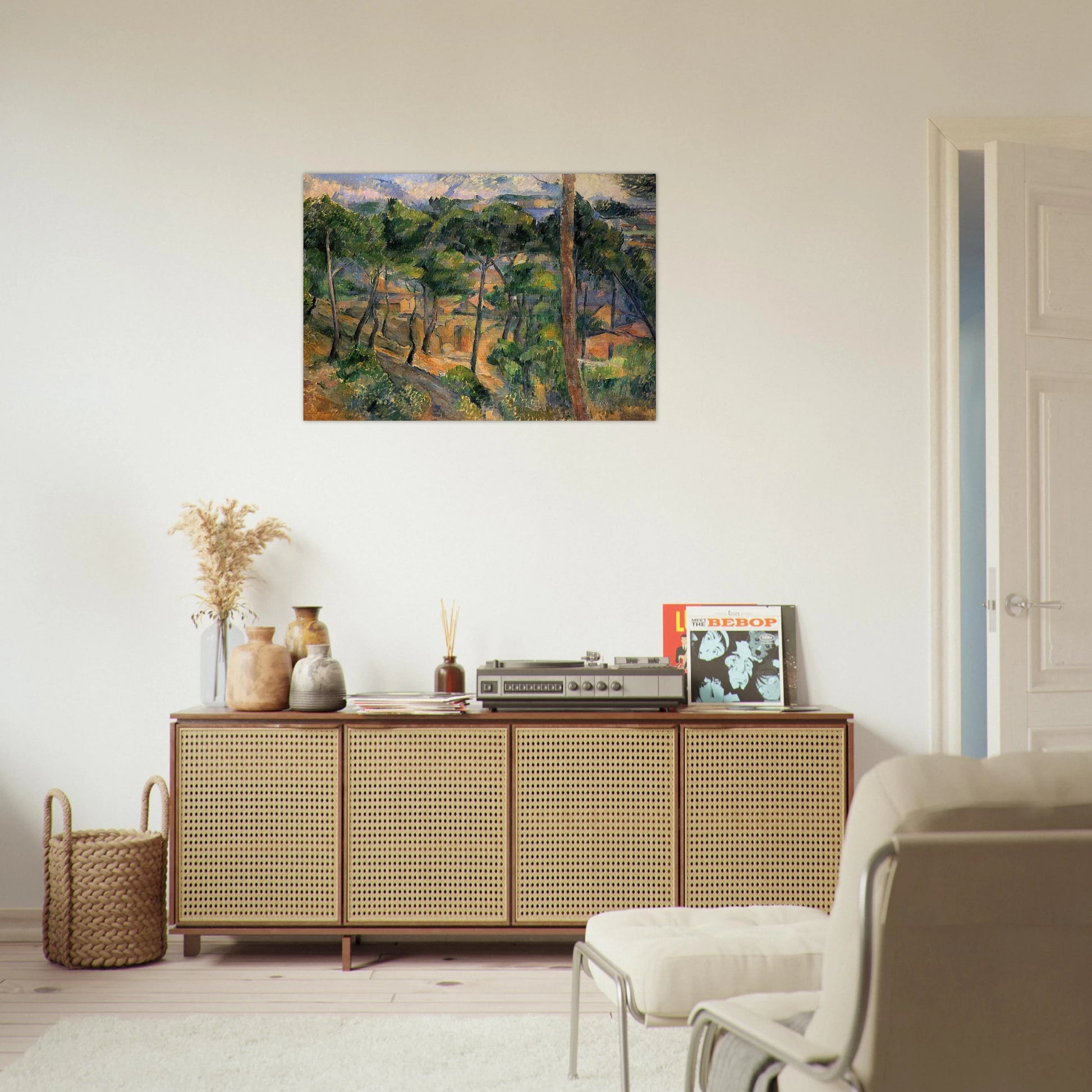 L'Estaque View Through The Pines - Paul Cézanne Brushed Aluminum Print - 70x100 cm / 28x40 inches | Paul Cézanne Aluminum Print | Paul Cézanne Prints