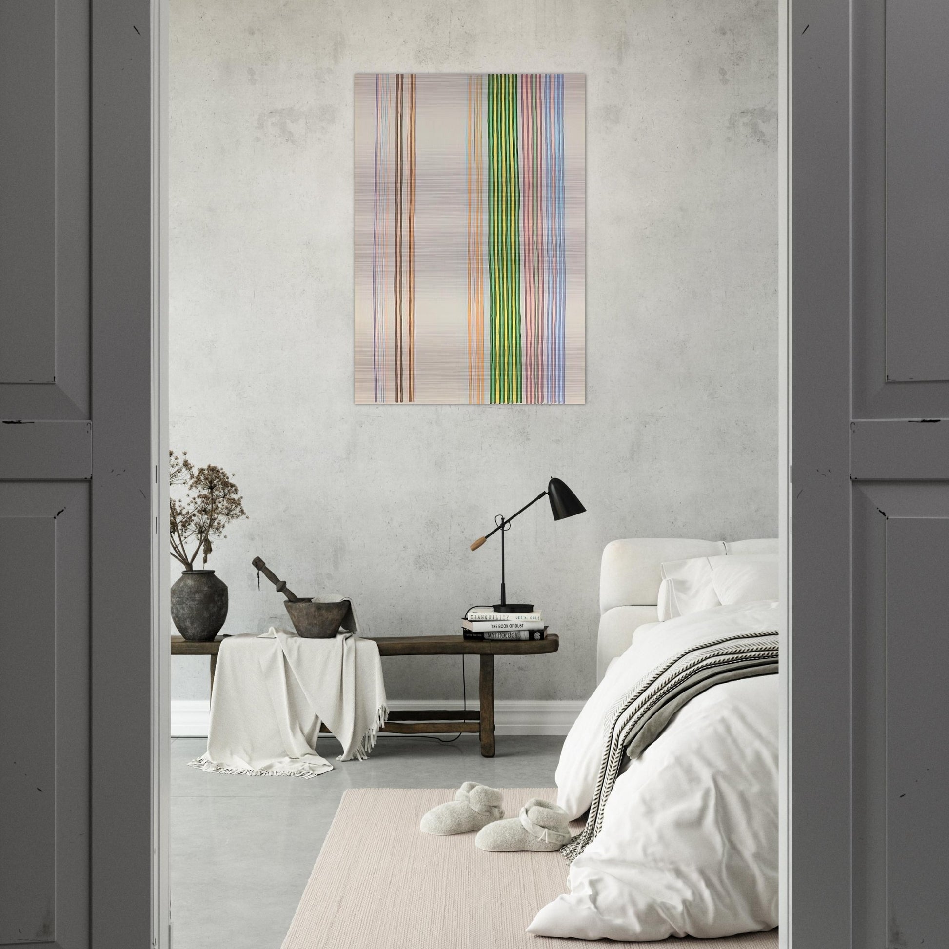 Royal Curtain - 1980 - Gene Davis Brushed Aluminum Print - 70x100 cm / 28x40 inches | Gene Davis Aluminum Print | Gene Davis Prints