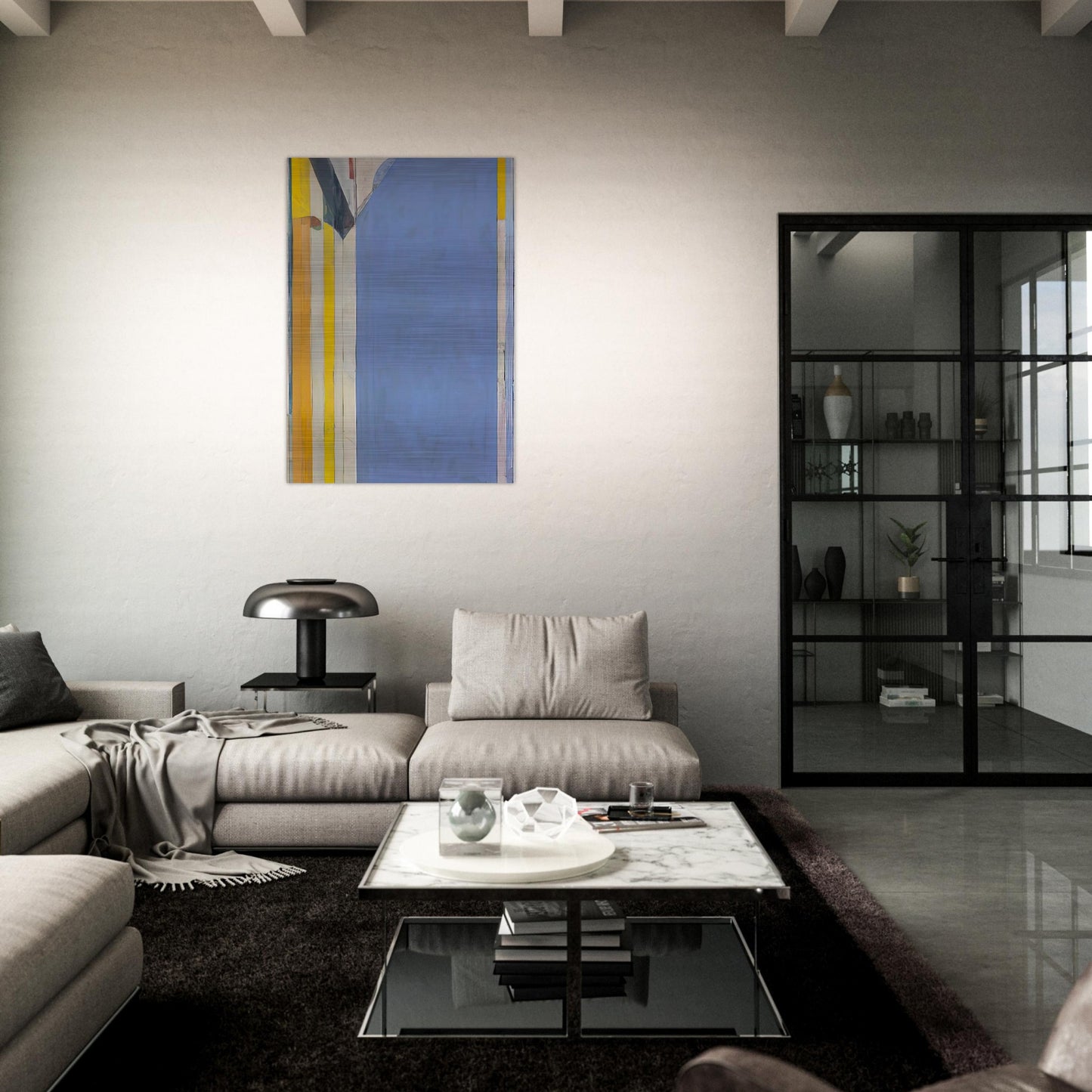Ocean Park #139 - Richard Diebenkorn Brushed Aluminum Print - 70x100 cm / 28x40 inches | Richard Diebenkorn Aluminum Print | Richard Diebenkorn Prints