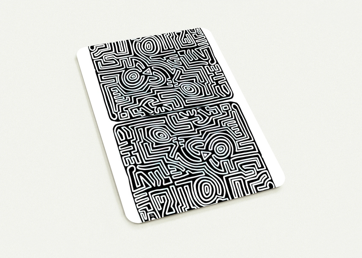 LABYRINTH 1989 By Keith Haring Pack of 10 Post Cards | Keith Haring Post Cards | A6 (10.5 x 14.8 cm) - 4.1 x 5.8 inches