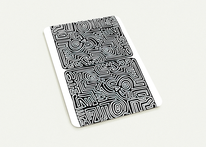 LABYRINTH 1989 By Keith Haring Pack of 10 Post Cards | Keith Haring Post Cards | A6 (10.5 x 14.8 cm) - 4.1 x 5.8 inches