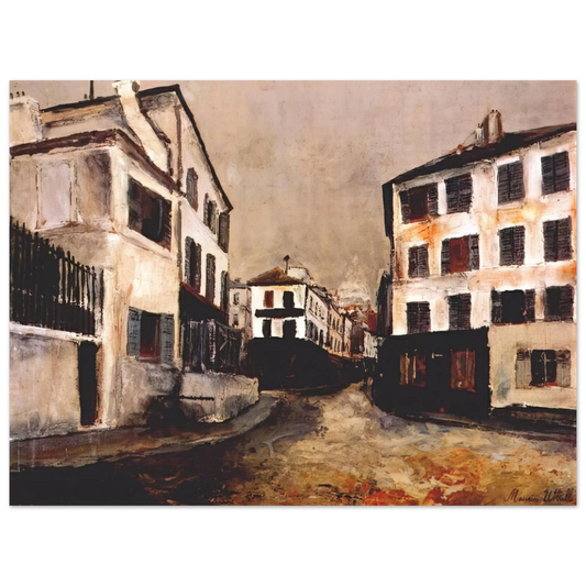 Maurice Utrillo - NORVINS STREET  75x100 cm / 30x40inches Fine Art Poster