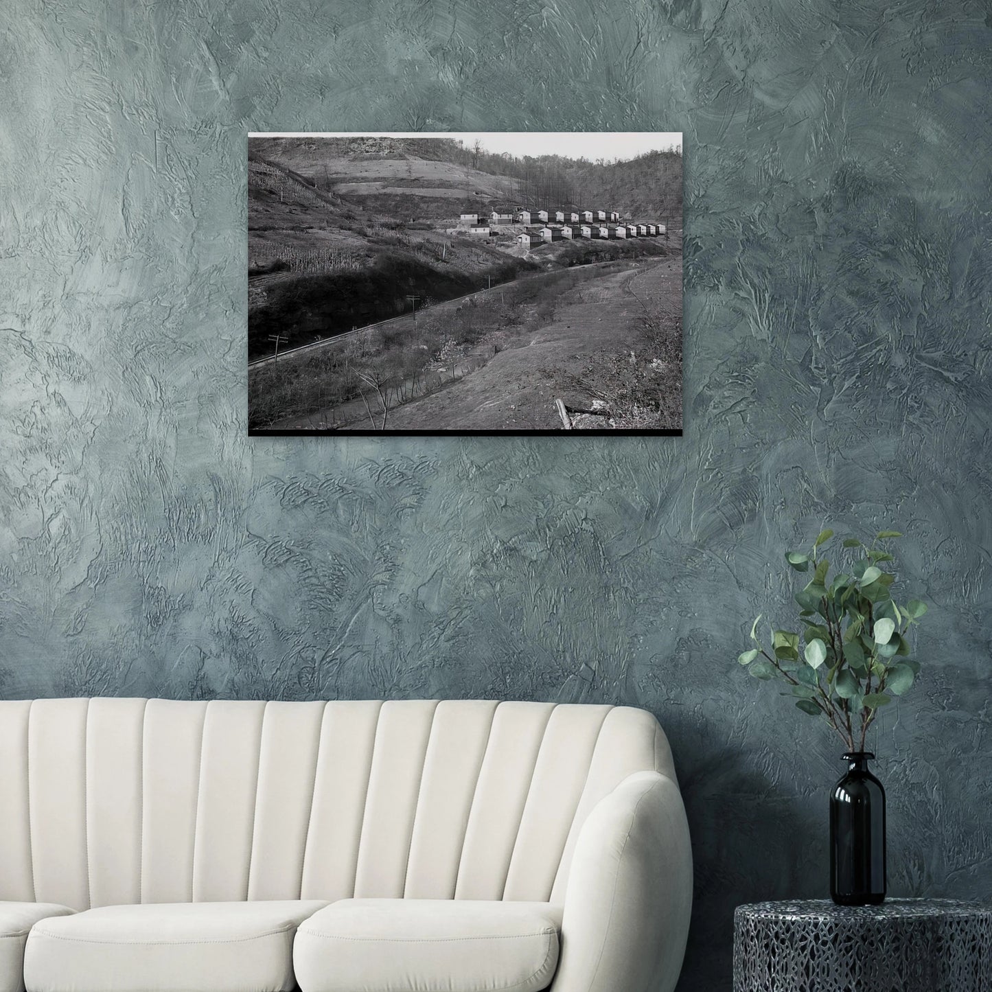 COAL COMPANY TOWN IN JENKINS 1935 - Ben Shahn Brushed Aluminum Print - 70x100 cm / 28x40 inches | Ben Shahn Aluminum Print | Ben Shahn Prints