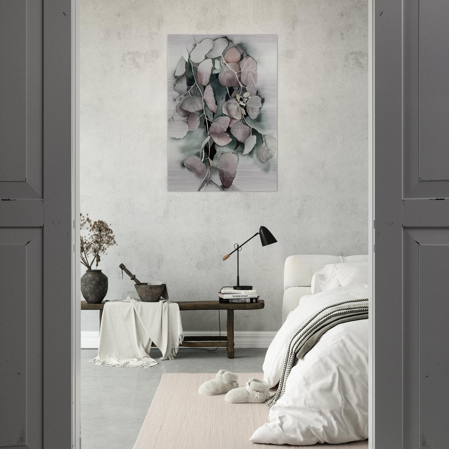 Autumn Leaves - Eyvind Earle Brushed Aluminum Print - 70x100 cm / 28x40 inches | Eyvind Earle Aluminum Print | Eyvind Earle Prints