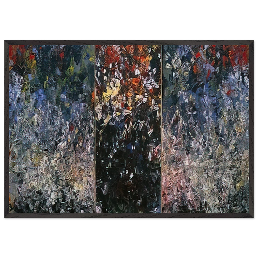 Pavane - Jean-Paul Riopelle 70x100 cm / 28x40 inches Framed Art Print – Black Wooden Frame