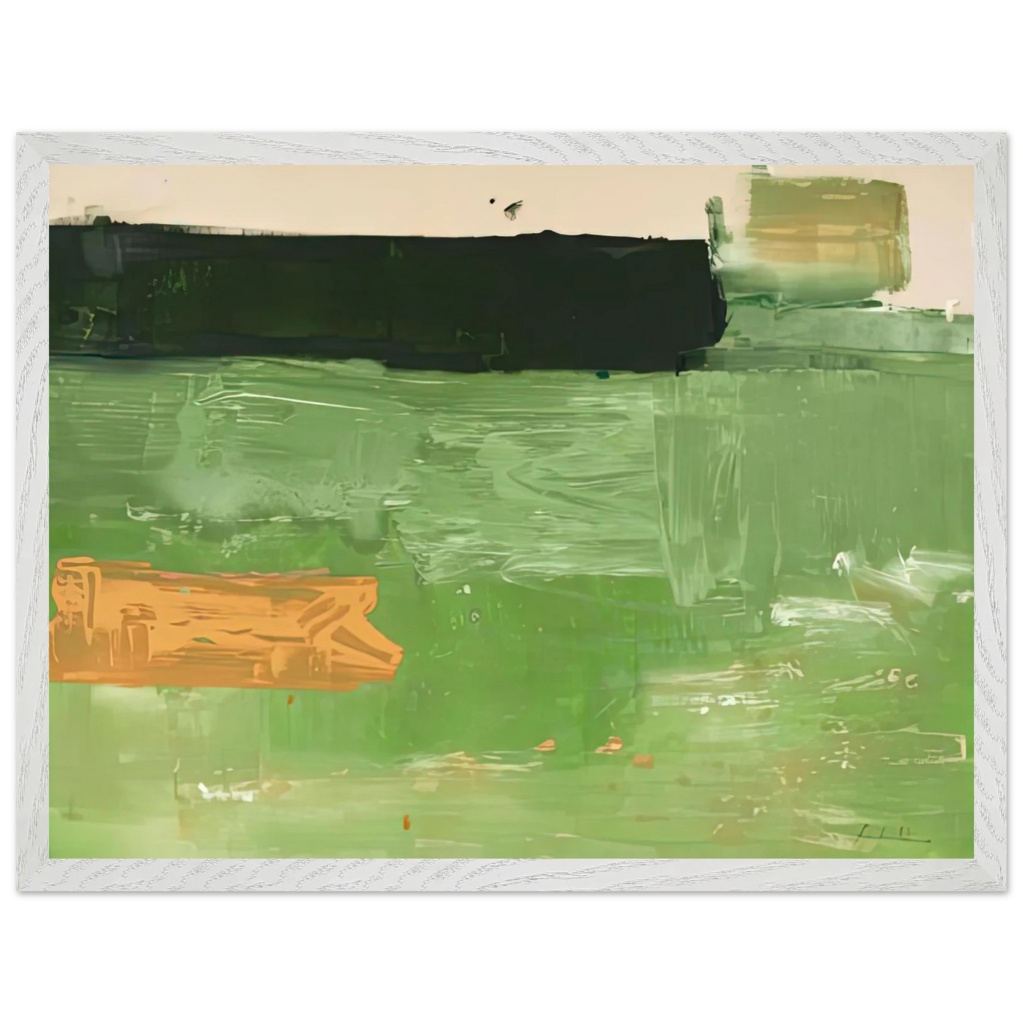 Helen Frankenthaler - Mediterranean, 1981- Wall Art - 60x80 cm / 24x32 inches - Premium Wooden Framed Poster With Fine Art Paper-canvas - Black frame