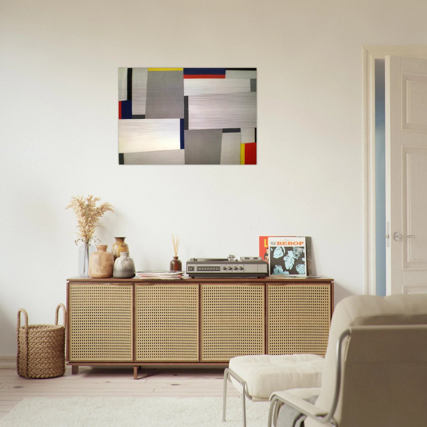 Relational Painting #73 - 1954 - Fritz Glarner Brushed Aluminum Print - 70x100 cm / 28x40 inches | Fritz Glarner Aluminum Print | Fritz Glarner Prints
