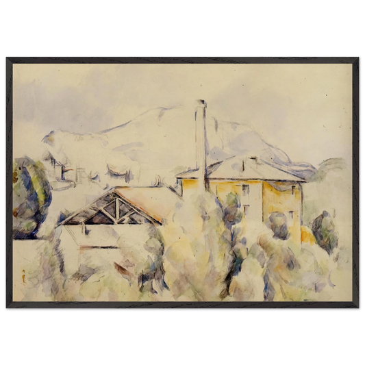 The Lime Kiln - Paul Cezanne 70x100 cm / 28x40 inches Framed Art Print – Black Wooden Frame