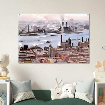 East River from the Thirtieth Story of the Shelton Hotel - Georgia O'Keeffe Acrylic Print - 70x100 cm / 28x40″ inches