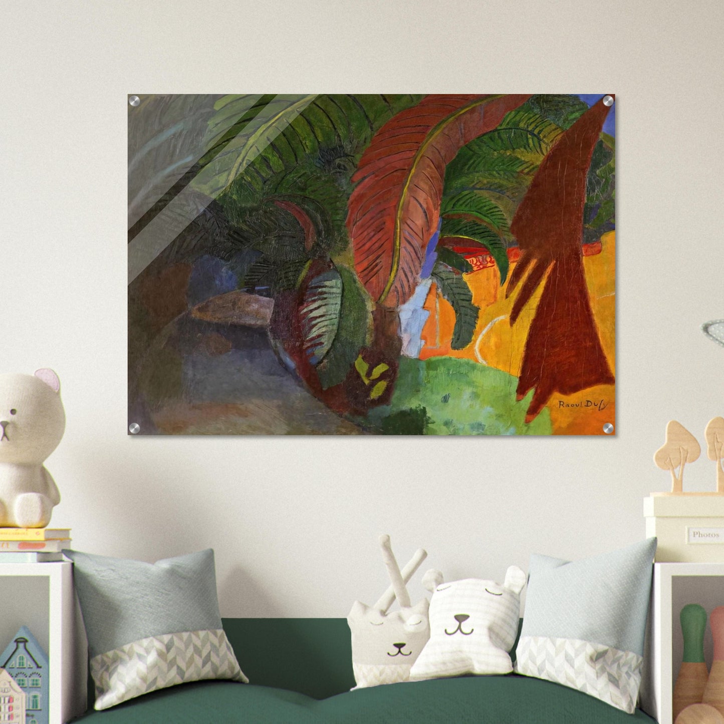 PALM TREES AT MARTIGUES HOMAGE TO GAUGUIN 1910 - Raoul Dufy Acrylic Print - 70x100 cm / 28x40″ inches