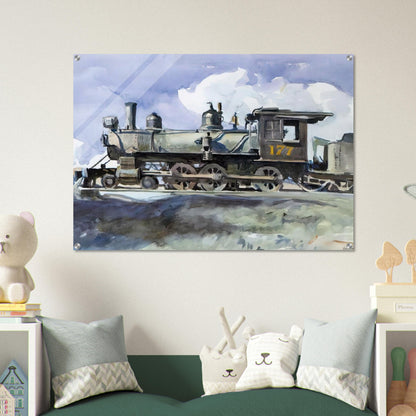 D. and R. G. Locomotive - Edward Hopper Acrylic Print - 70x100 cm / 28x40″ inches