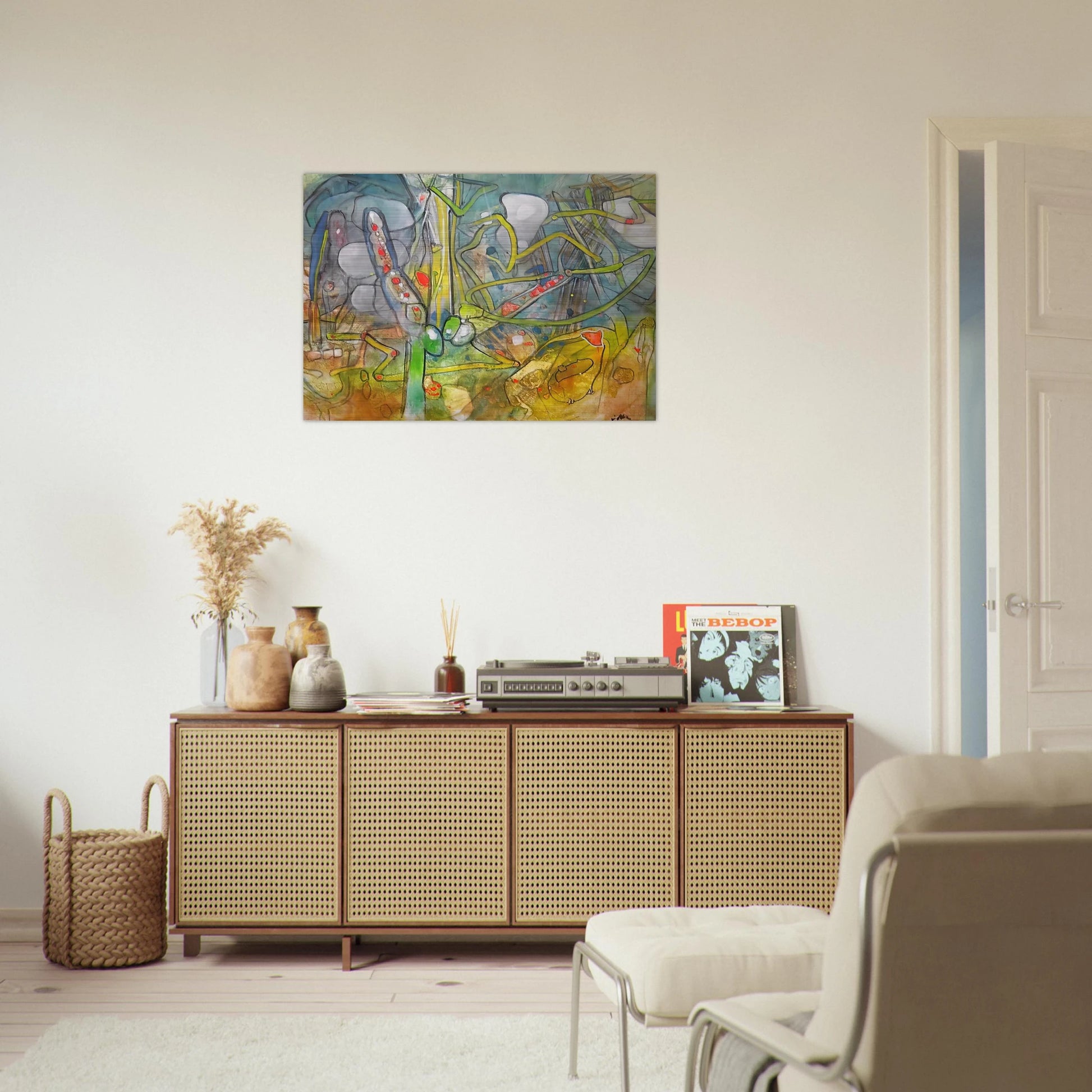 ATLAS DE MEDICATION - Roberto Matta Brushed Aluminum Print - 70x100 cm / 28x40 inches | Roberto Matta Aluminum Print | Roberto Matta Prints
