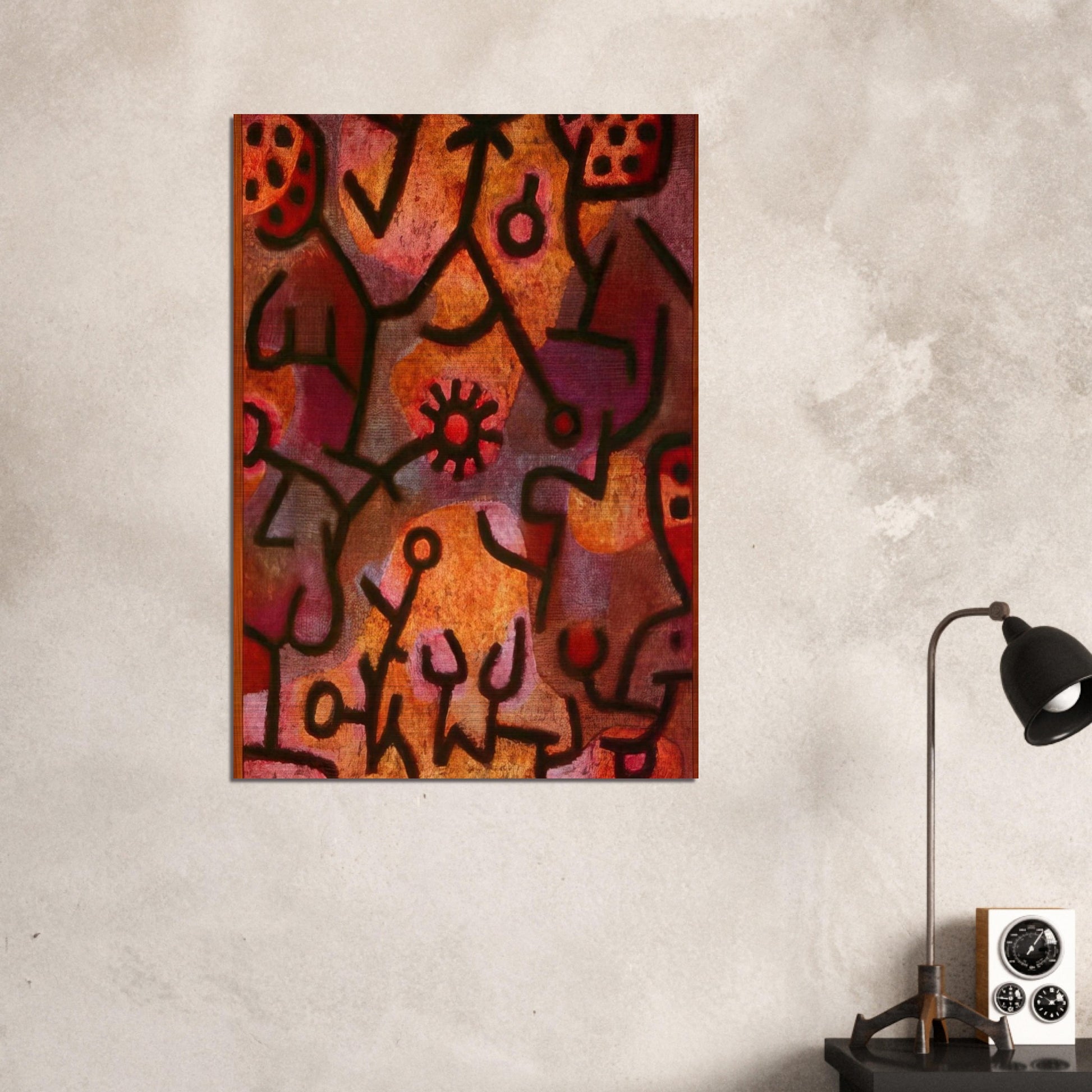 FLORA ON ROCKS SUN 1940 - Paul Klee Brushed Aluminum Print - 70x100 cm / 28x40 inches | Paul Klee Aluminum Print | Paul Klee Prints