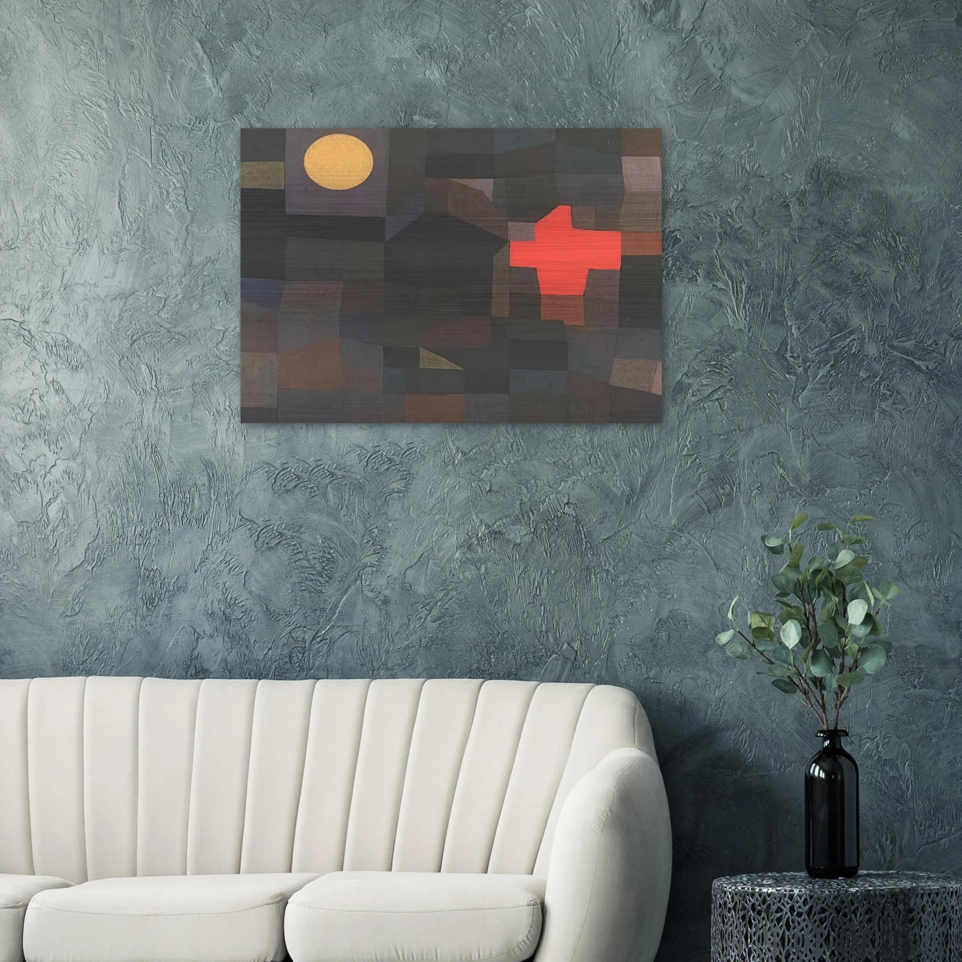 FIRE FULL MOON 1933 - Paul Klee Brushed Aluminum Print - 70x100 cm / 28x40 inches | Paul Klee Aluminum Print | Paul Klee Prints
