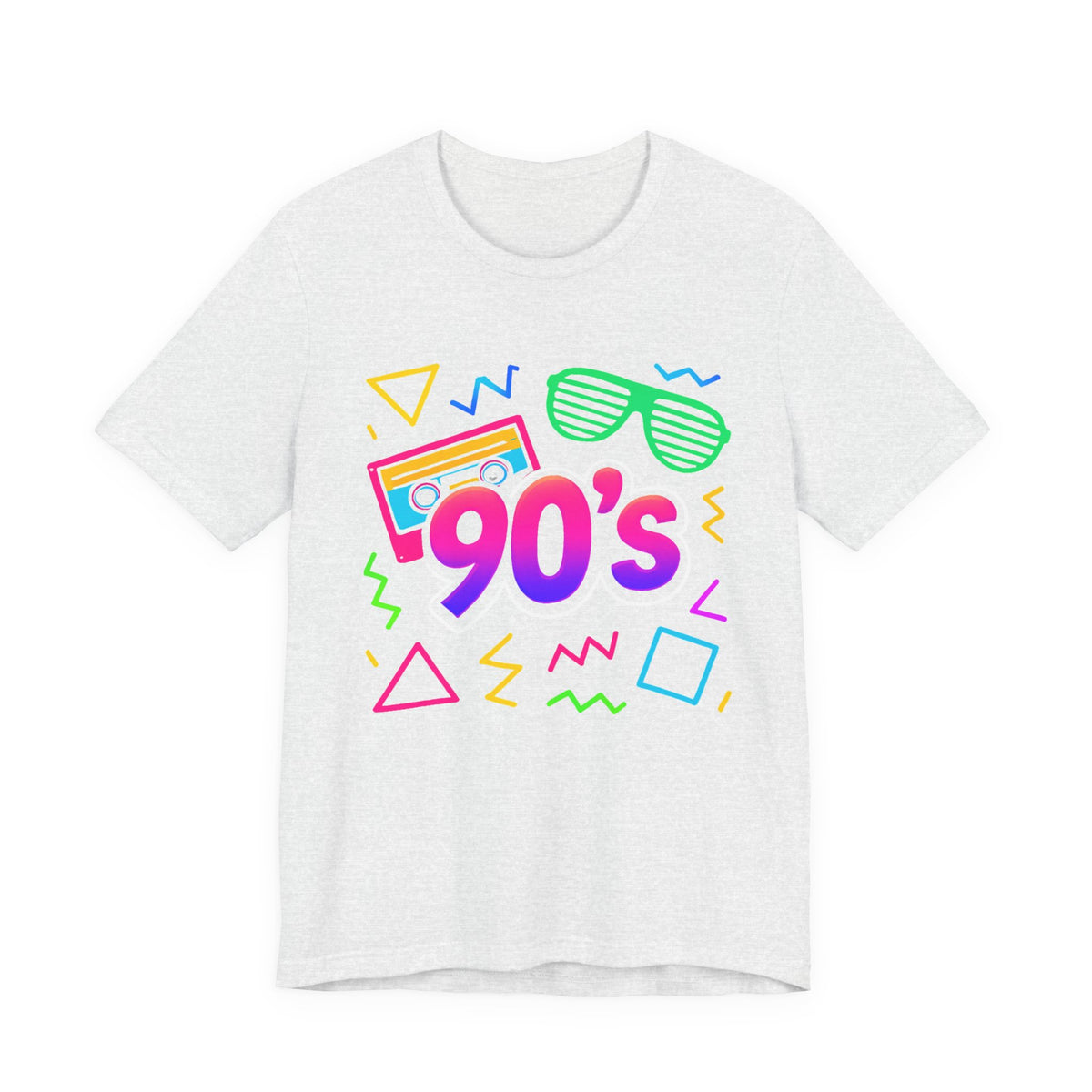 Oldschool-Musik der 90er – Arcade-Vibes. Klassischer 90er-Jahre-Vintage-Look. Retro-T-Shirt „I Heart The Nineties“ aus den 90ern.