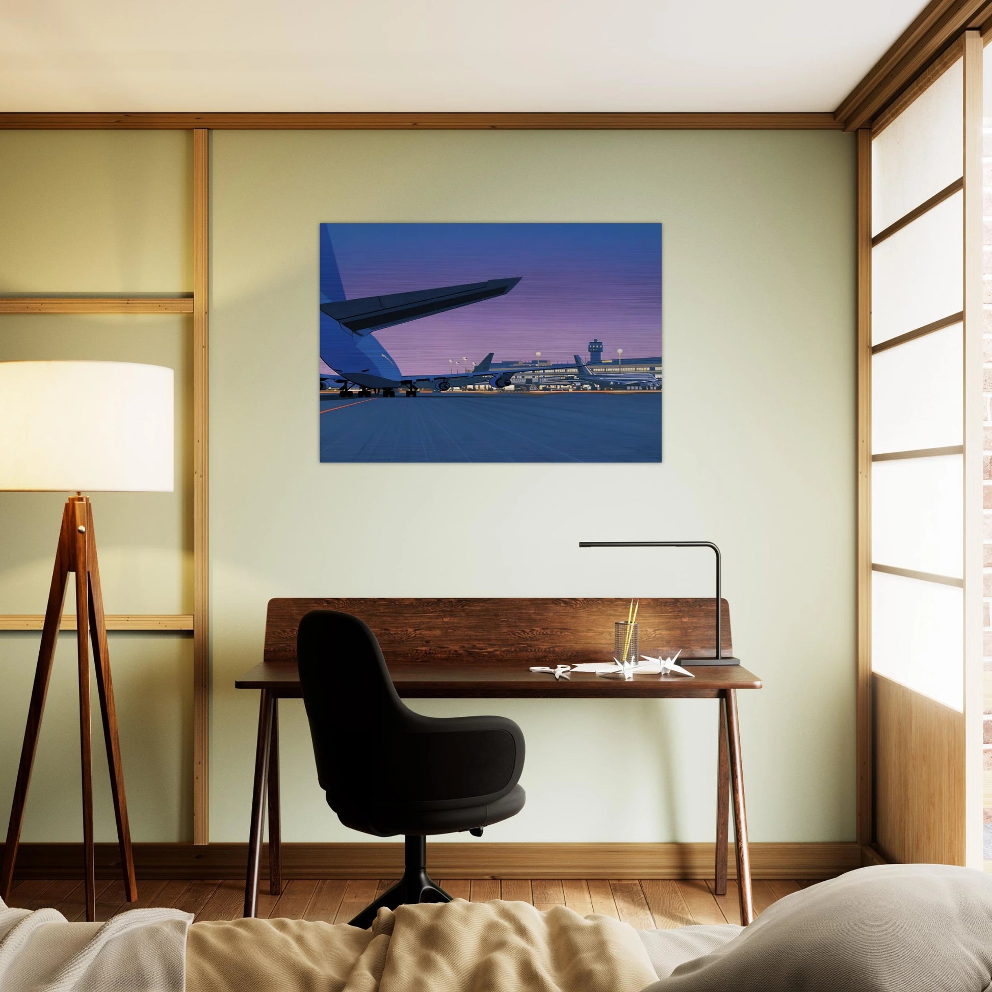 Taxiway - Hiroshi Nagai Brushed Aluminum Print - 70x100 cm / 28x40 inches | Hiroshi Nagai Aluminum Print | Hiroshi Nagai Prints