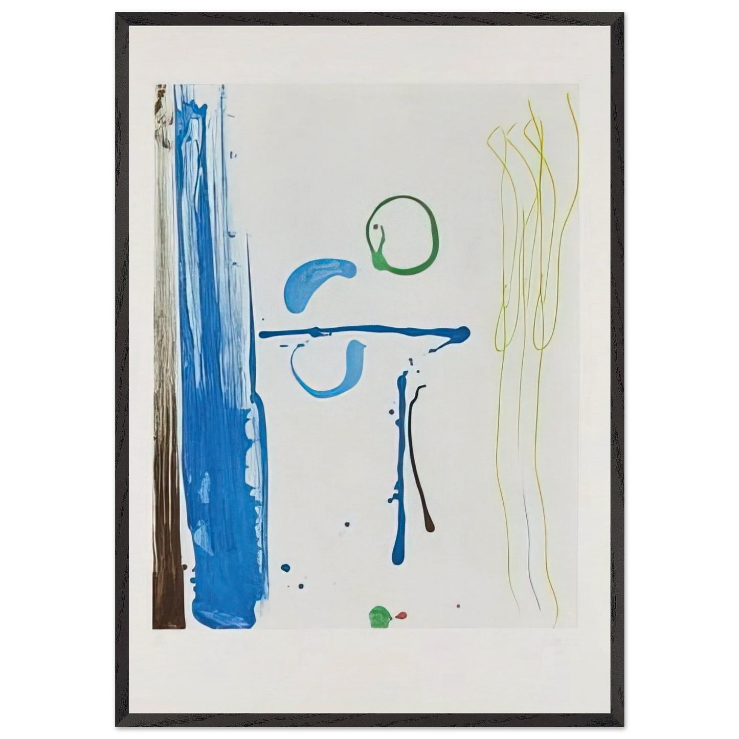 Sunshine After Rain - 1987 - Helen Frankenthaler 70x100 cm / 28x40 inches Framed Art Print – Black Wooden Frame