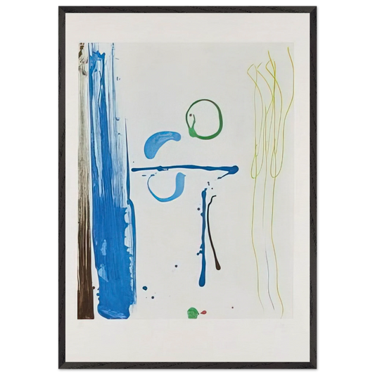 Sunshine After Rain - 1987 - Helen Frankenthaler 70x100 cm / 28x40 inches Framed Art Print – Black Wooden Frame