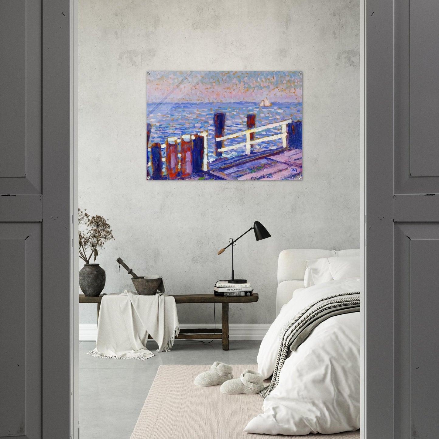 THE JETTY 1906 - Theo van Rysselberghe Acrylic Print - 70x100 cm / 28x40″ inches