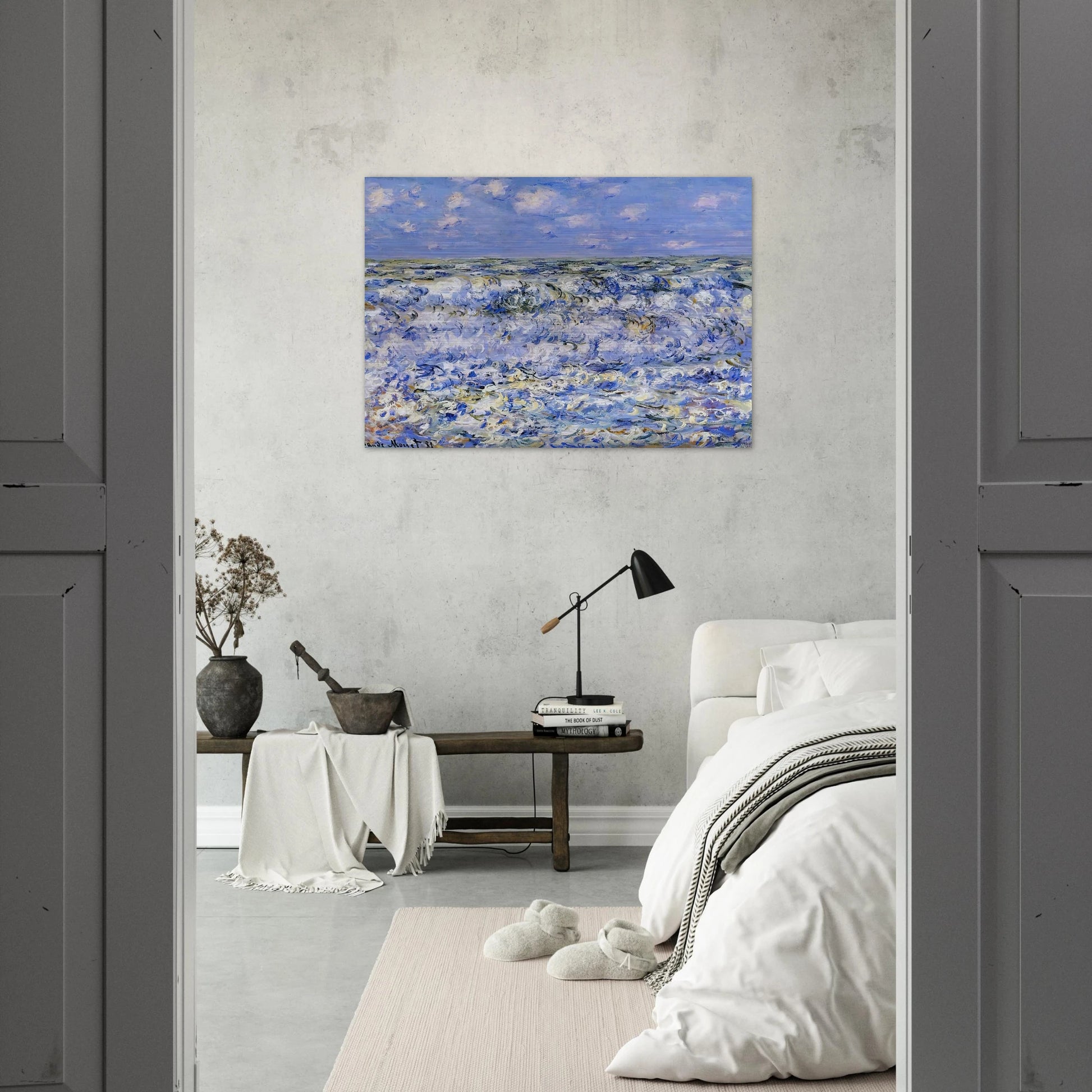 Waves Breaking - claude monet Brushed Aluminum Print - 70x100 cm / 28x40 inches | claude monet Aluminum Print | claude monet Prints