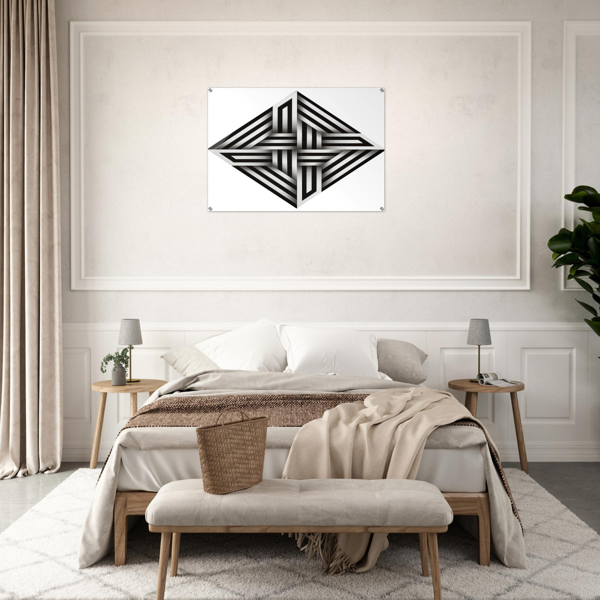 Kumo XV - 1973 - Omar Rayo Acrylic Print - 70x100 cm / 28x40″ inches | Omar Rayo Wall Art | Omar Rayo Prints