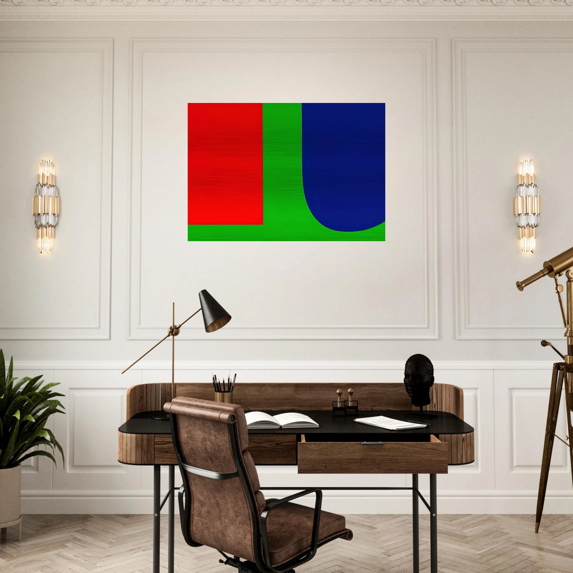 Red Blue Green - Ellsworth Kelly Brushed Aluminum Print - 70x100 cm / 28x40 inches | Ellsworth Kelly Aluminum Print | Ellsworth Kelly Prints