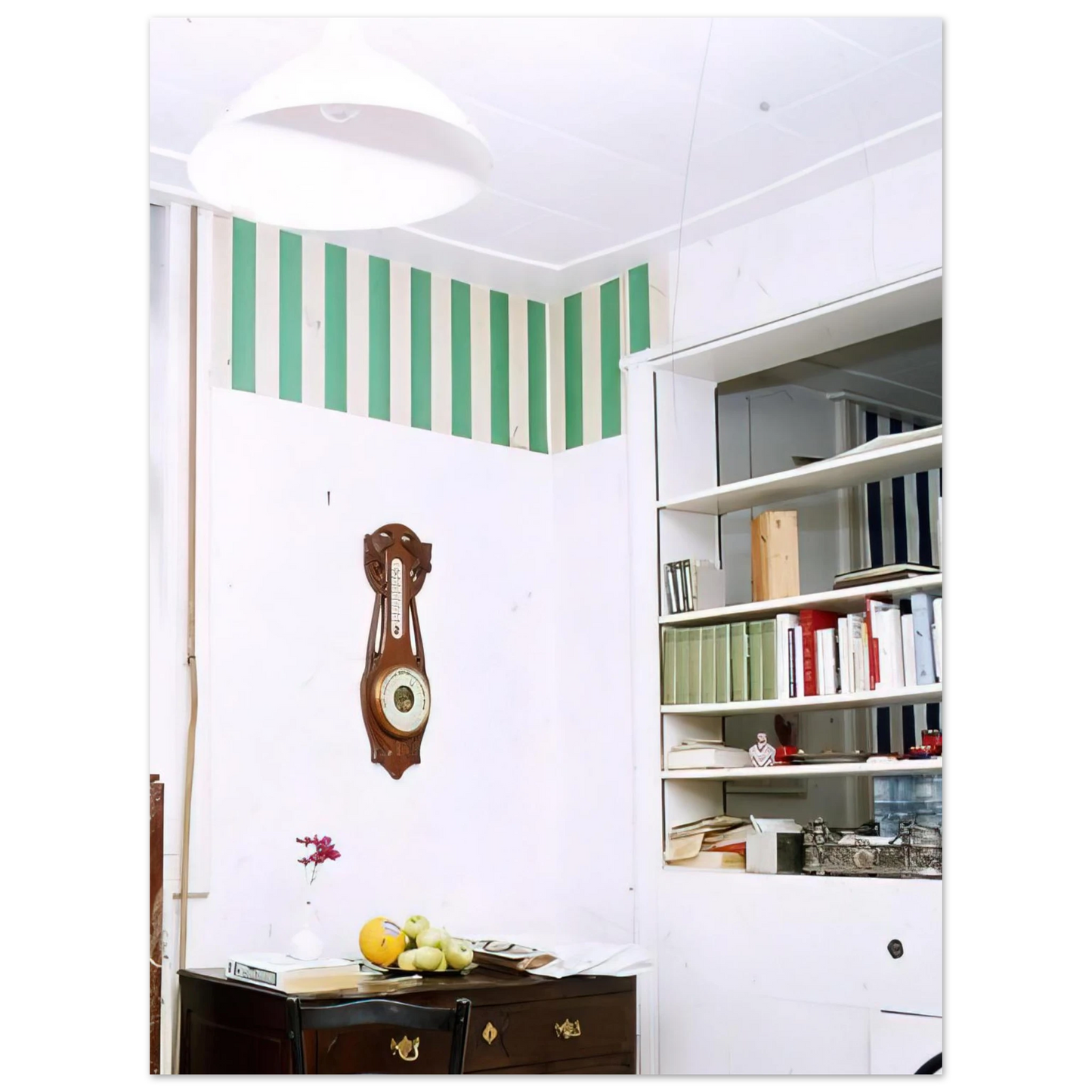 Daniel Buren - Papiers collÃƒÂ©s blanc et vert - 1969  75x100 cm / 30x40inches Fine Art Poster
