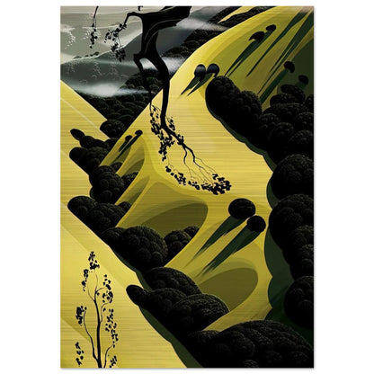 High Country Valley - Eyvind Earle Brushed Aluminum Print - 70x100 cm / 28x40 inches | Eyvind Earle Aluminum Print | Eyvind Earle Prints