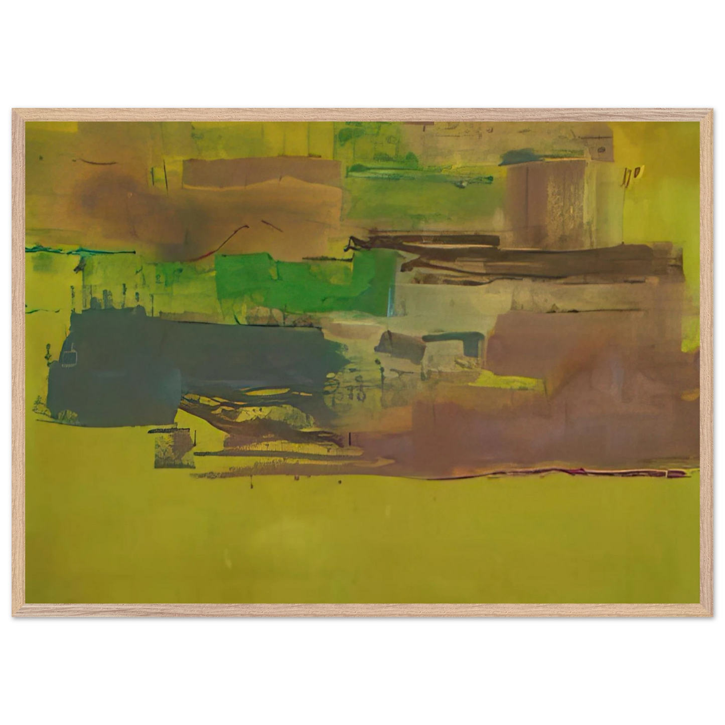 Helen Frankenthaler - August Deep - 1978 Wall art - 20x25 cm / 8x10 inches - Premium Wooden Framed Poster With Fine Art Paper-canvas - White frame