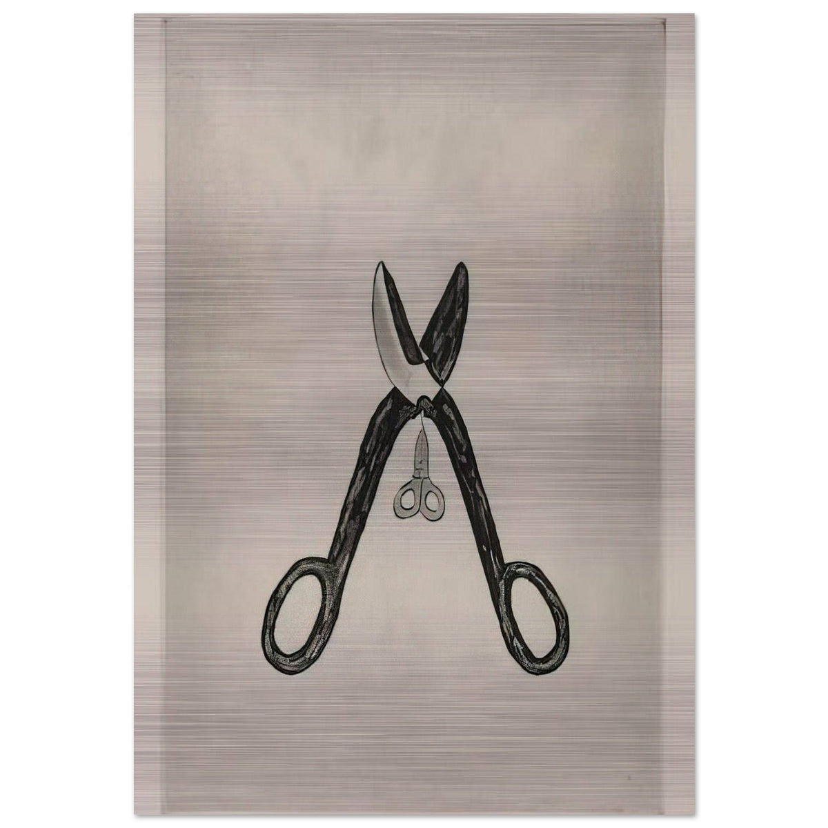 SCISSORS 1994 - Louise Bourgeois Brushed Aluminum Print - 70x100 cm / 28x40 inches | Louise Bourgeois Aluminum Print | Louise Bourgeois Prints