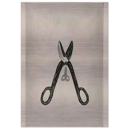 SCISSORS 1994 - Louise Bourgeois Brushed Aluminum Print - 70x100 cm / 28x40 inches | Louise Bourgeois Aluminum Print | Louise Bourgeois Prints