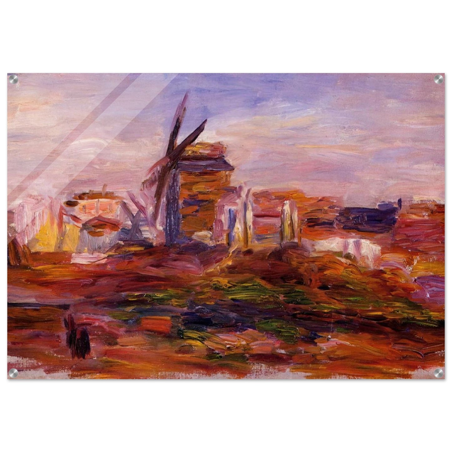 Windmill - Pierre-Auguste Renoir Acrylic Print - 70x100 cm / 28x40″ inches | Pierre-Auguste Renoir Wall Art | Pierre-Auguste Renoir Prints