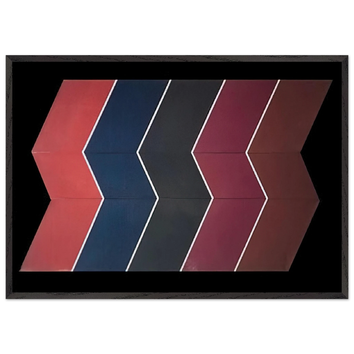 Cut Series 4 - 1967 - Thomas Downing 70x100 cm / 28x40 inches Framed Art Print – Black Wooden Frame
