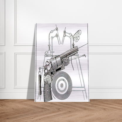 The Harmonious Fagot Illustration for The Misfortunes of the Immortals - Max Ernst Brushed Aluminum Print - 70x100 cm / 28x40 inches | Max Ernst Aluminum Print | Max Ernst Prints