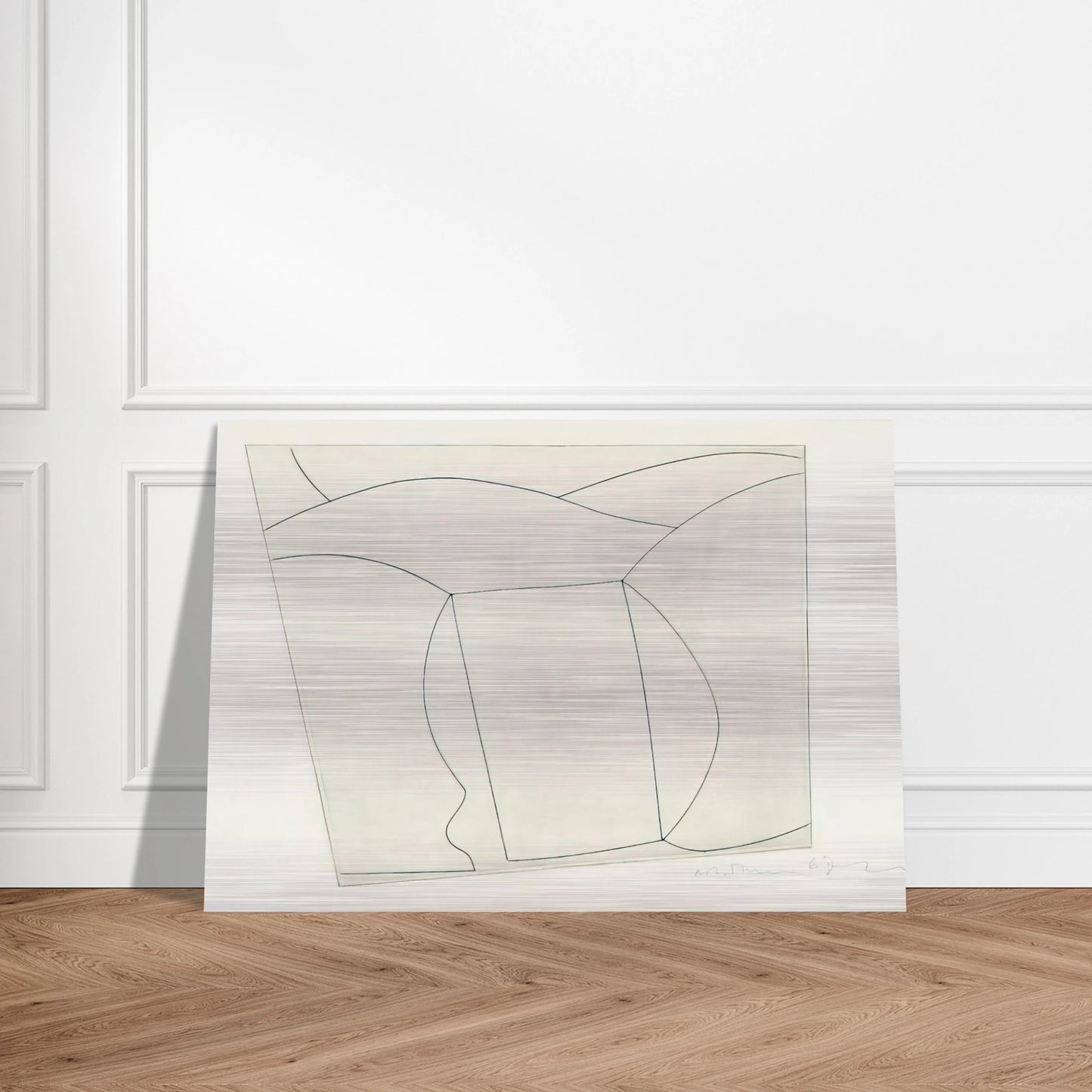 3 forms in a landscape - 1967 - Ben Nicholson Brushed Aluminum Print - 70x100 cm / 28x40 inches | Ben Nicholson Aluminum Print | Ben Nicholson Prints