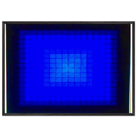 Quasar - 1966 - Victor Vasarely 70x100 cm / 28x40 inches Framed Art Print – Black Wooden Frame