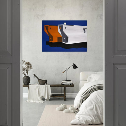 Mr. and Mrs. Moby Dick - Pop Art - Allan D Arcangelo Brushed Aluminum Print - 70x100 cm / 28x40 inches | Allan D Arcangelo Aluminum Print | Allan D Arcangelo Prints