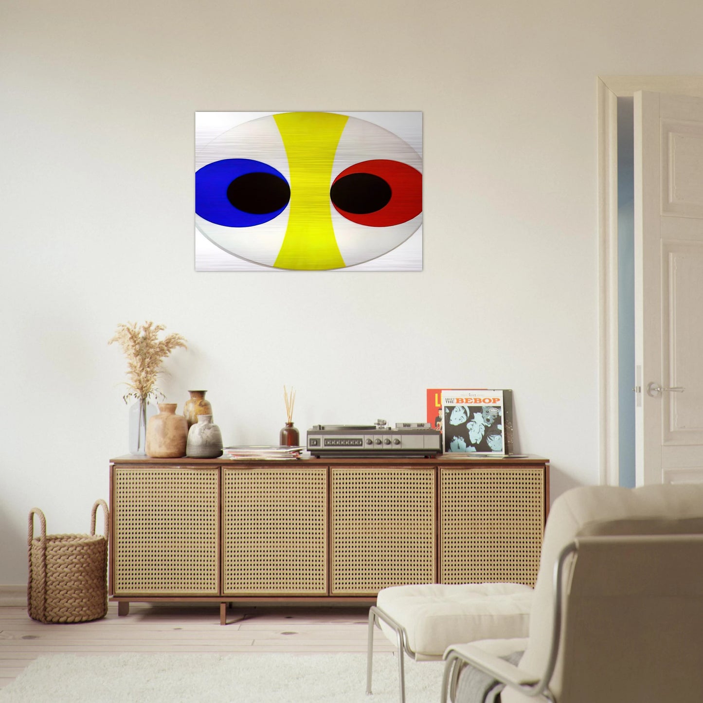 Omicron VII - 1961 - Alexander Liberman Brushed Aluminum Print - 70x100 cm / 28x40 inches | Alexander Liberman Aluminum Print | Alexander Liberman Prints