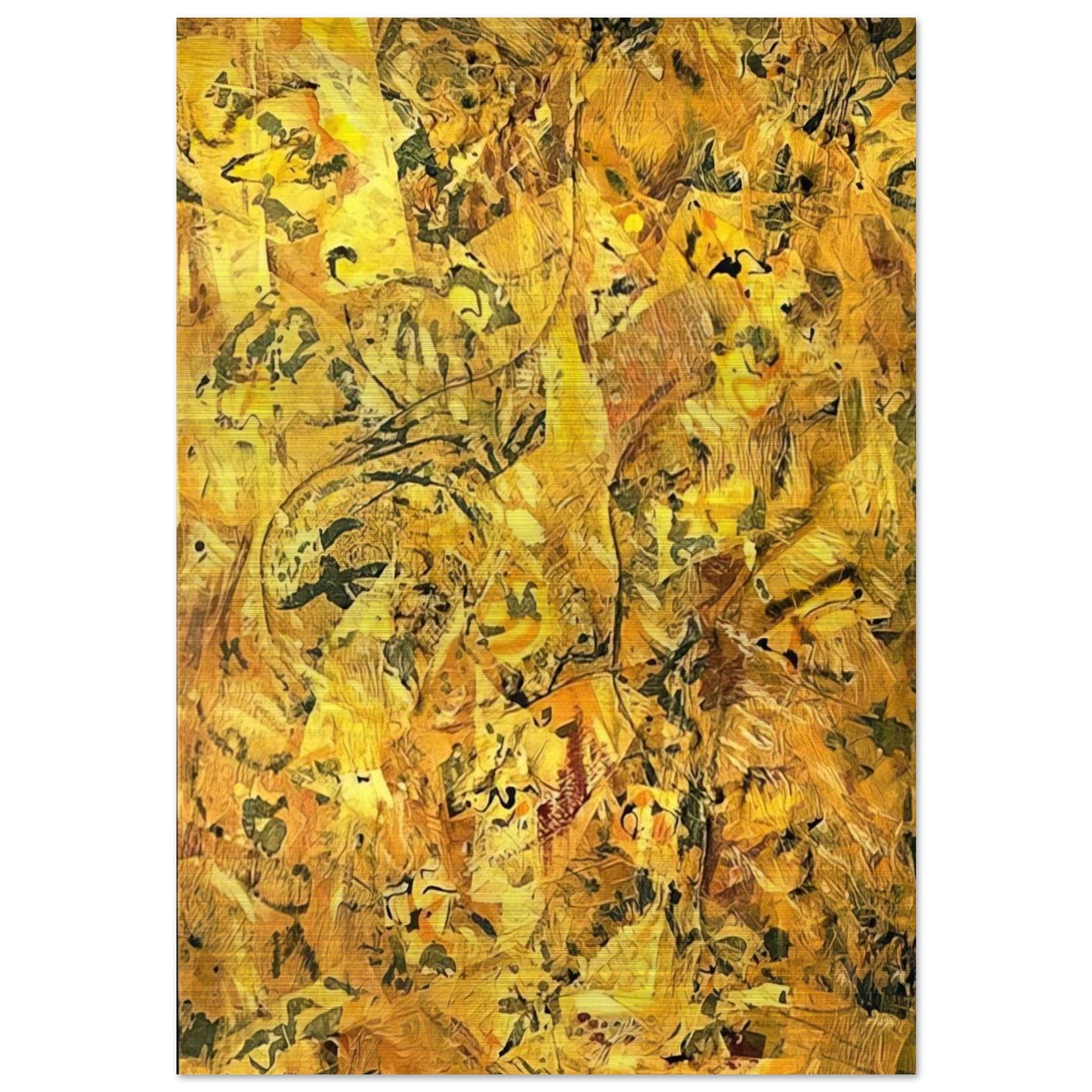 NUMBER 2 - Jackson Pollock Brushed Aluminum Print - 70x100 cm / 28x40 inches | Jackson Pollock Aluminum Print | Jackson Pollock Prints