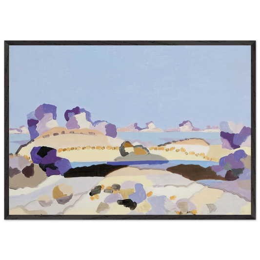 Lagune bretonne - 1959 - Charles Lapicque 70x100 cm / 28x40 inches Framed Art Print – Black Wooden Frame