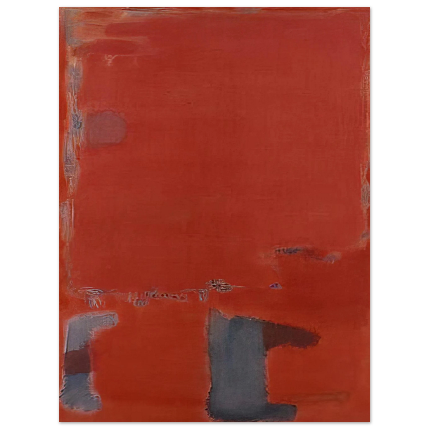 Mark Rothko - No. 21 - c.1949  New York , United States Wall Art - 21x29.7 cm / 8x12" - Premium Wooden Framed Poster With Fine Art Paper-canvas - Black frame