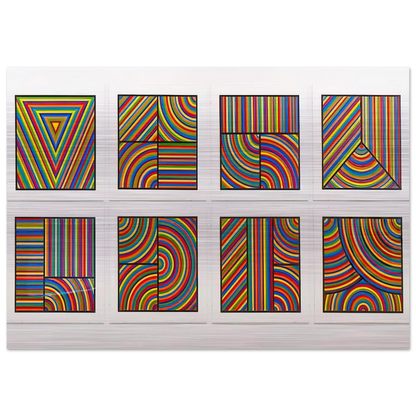 Color Bands Wadsworth Portfolio - Sol LeWitt Brushed Aluminum Print - 70x100 cm / 28x40 inches | Sol LeWitt Aluminum Print | Sol LeWitt Prints