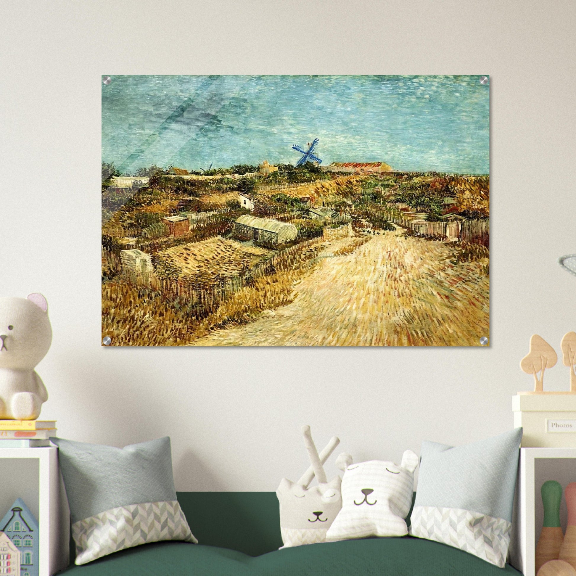 Vegetable Gardens in Montmartre - Vincent van Gogh Acrylic Print - 70x100 cm / 28x40″ inches