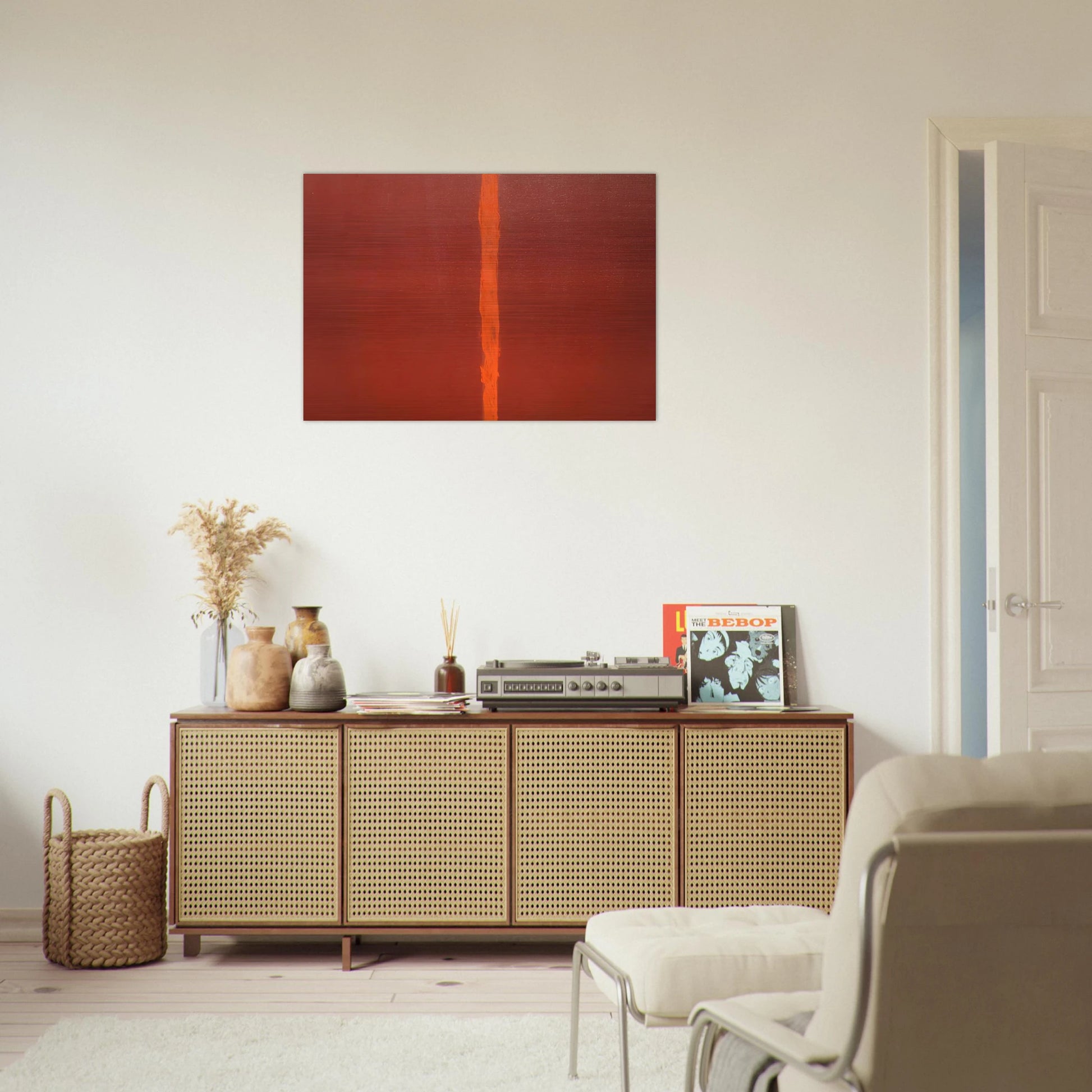 Onement III - Barnett Newman Brushed Aluminum Print - 70x100 cm / 28x40 inches | Barnett Newman Aluminum Print | Barnett Newman Prints