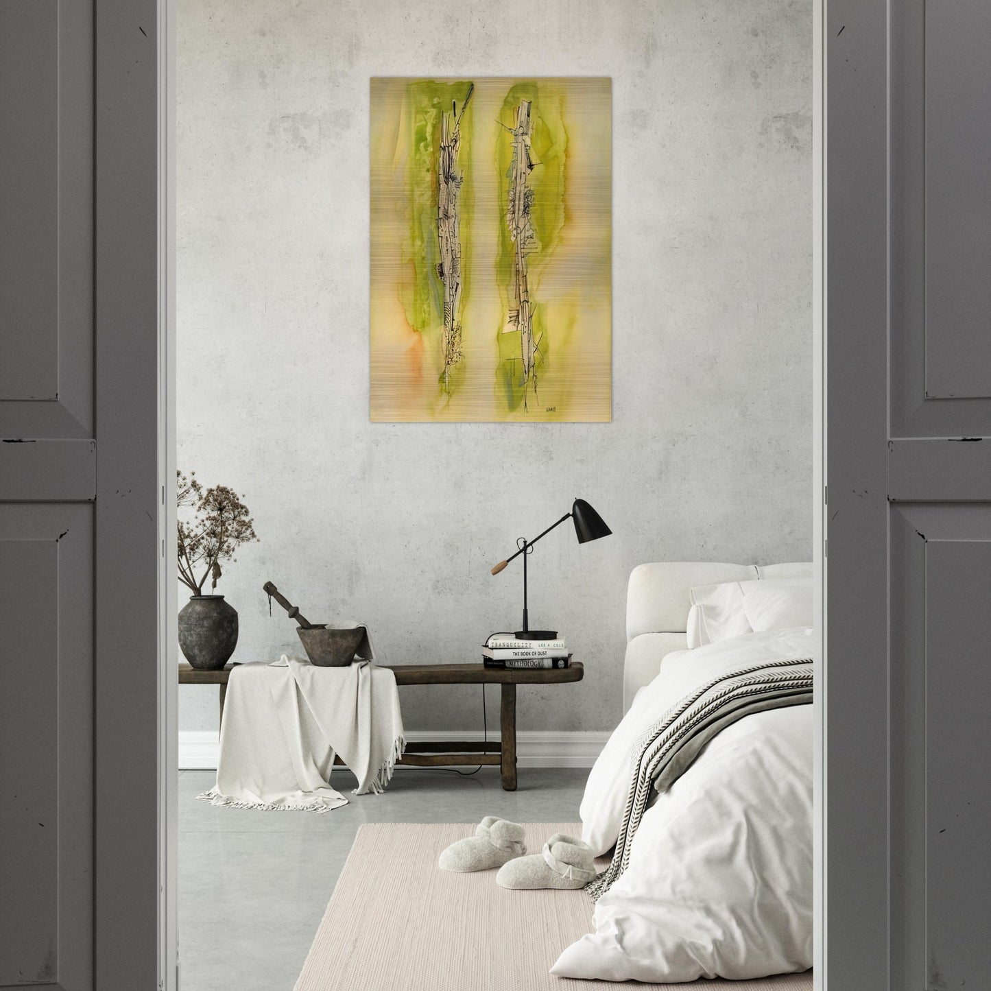 Untitled - 1940 - Wols Brushed Aluminum Print - 70x100 cm / 28x40 inches | Wols Aluminum Print | Wols Prints