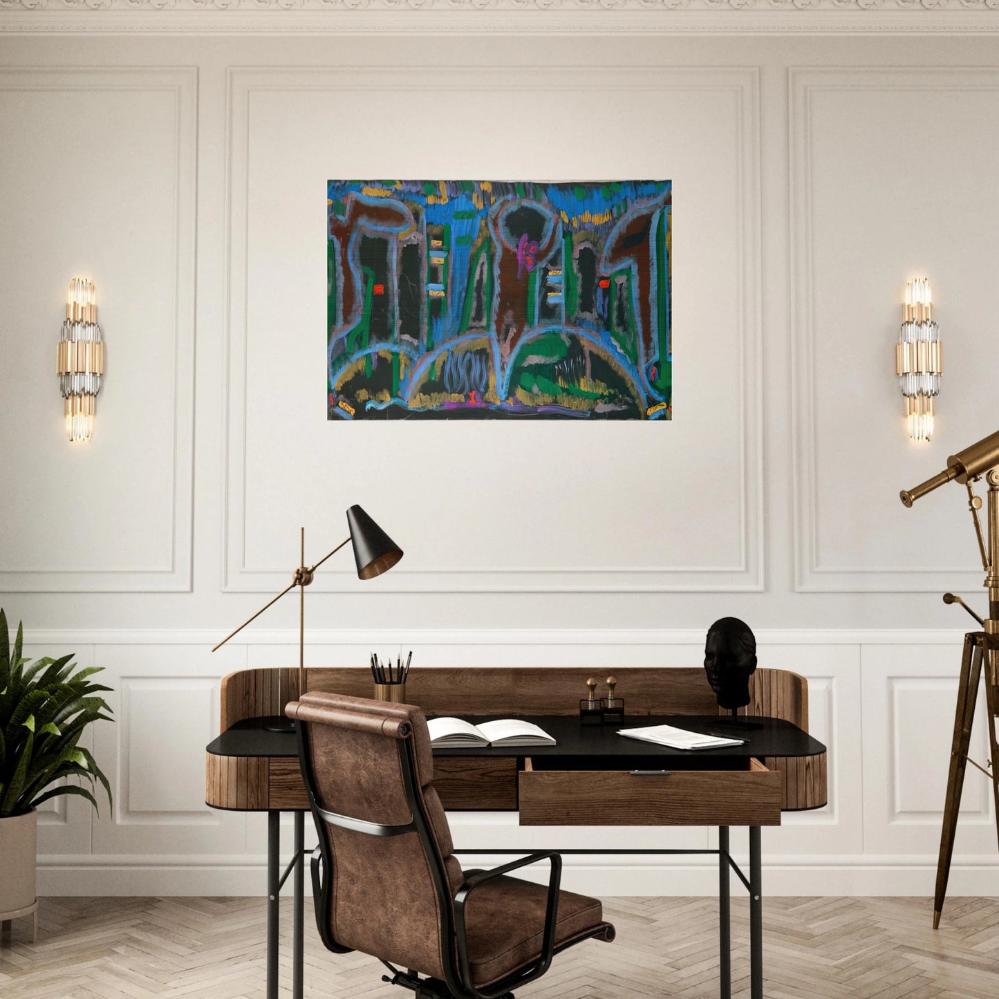 Garden in Saint Denis - 1980 - Betty Parsons Brushed Aluminum Print - 70x100 cm / 28x40 inches | Betty Parsons Aluminum Print | Betty Parsons Prints