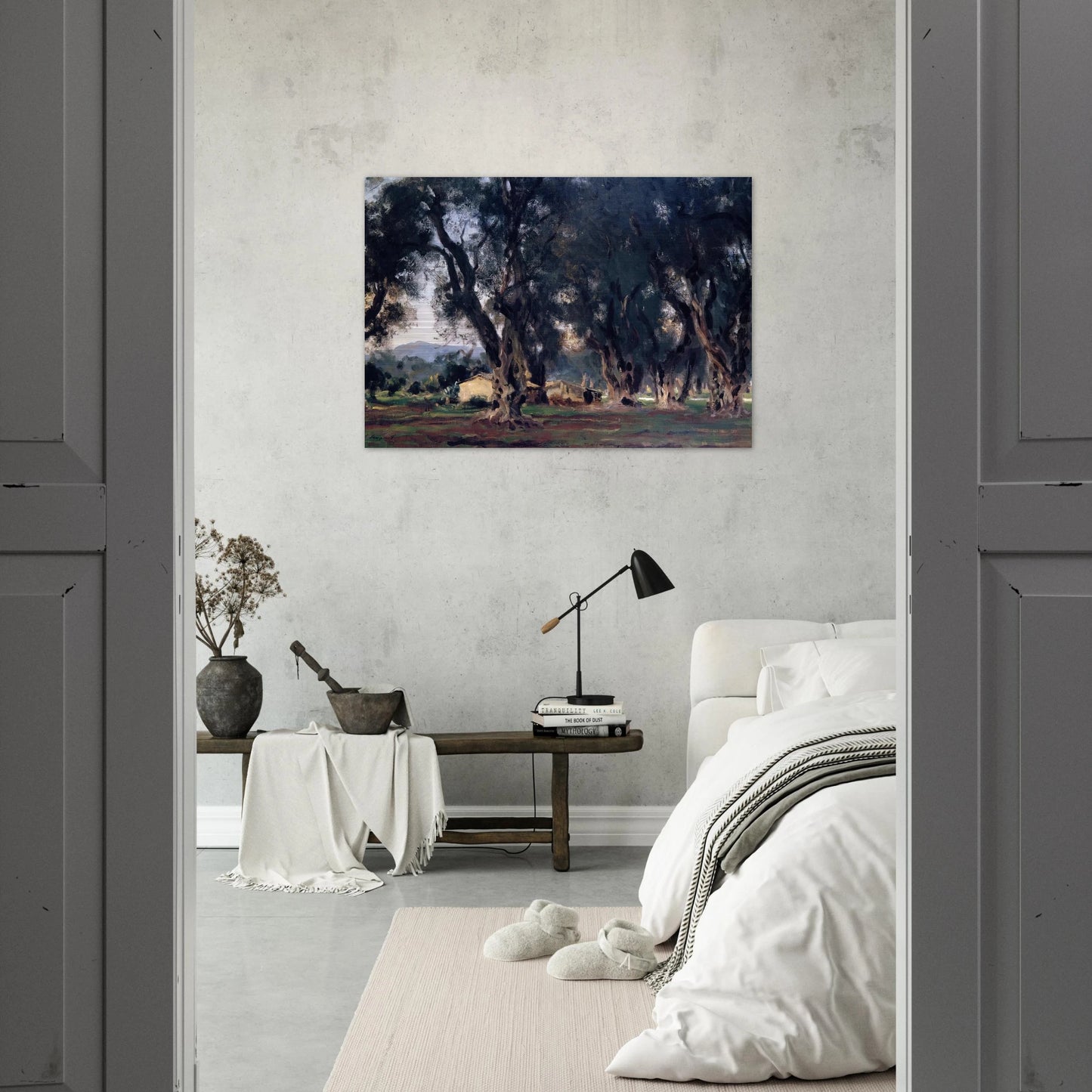 Olive Trees at Corfu - John Singer Sargent Brushed Aluminum Print - 70x100 cm / 28x40 inches | John Singer Sargent Aluminum Print | John Singer Sargent Prints