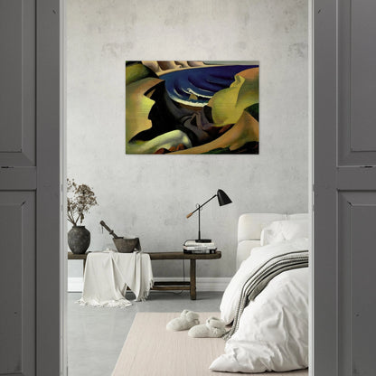 THE CLIFFS 1921 - Thomas Hart Benton Brushed Aluminum Print - 70x100 cm / 28x40 inches | Thomas Hart Benton Aluminum Print | Thomas Hart Benton Prints