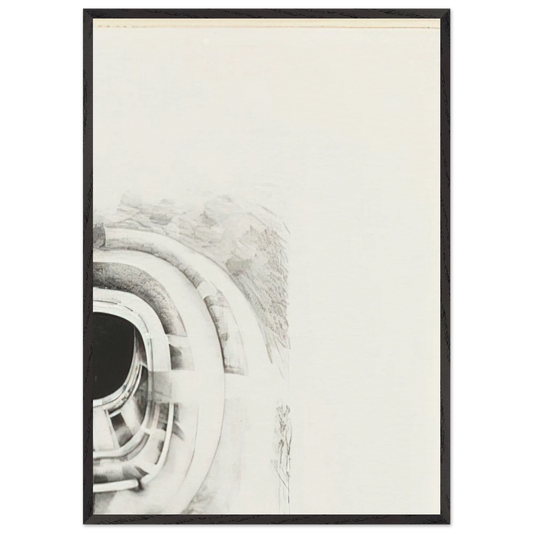 NINTH STONE 1968 - Lee Bontecou 70x100 cm / 28x40 inches Framed Art Print – Black Wooden Frame