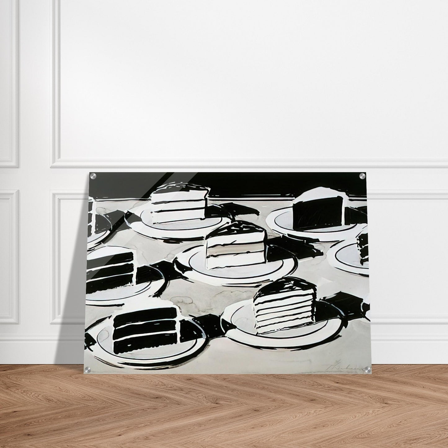Cake Slices - 1963 - Wayne Thiebaud Acrylic Print - 70x100 cm / 28x40″ inches